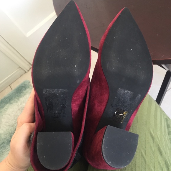 Jeffrey Campbell Burgundy Suede Knee Boots 10 - Picture 10 of 11